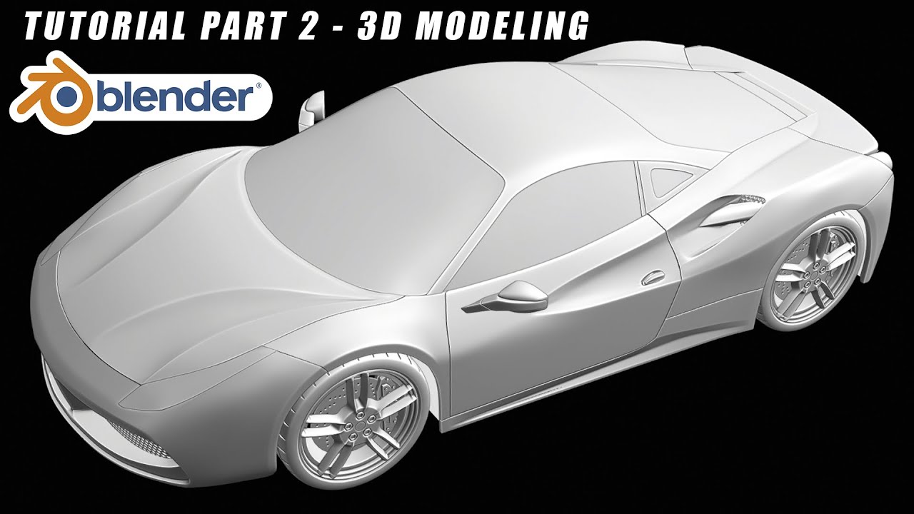How to Make Ferrari 488 GTB Car in Blender 2.8 - 3D Modeling Tutorial Part-2