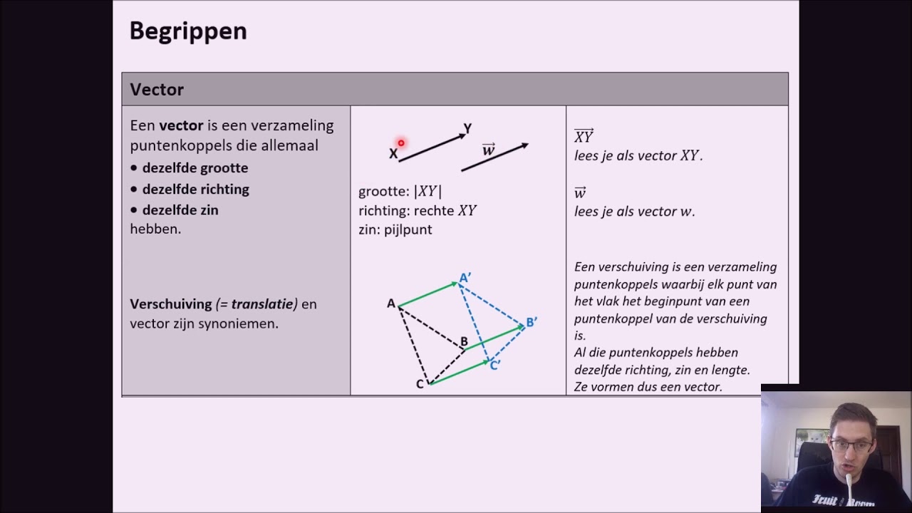 Vectoren: 1. Benamingen (vector en nulvector)