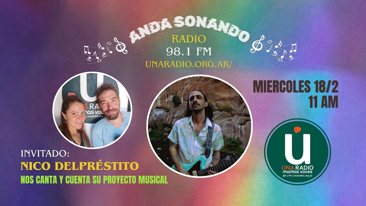ANDA SONANDO EN UNA RADIO MUCHAS VOCES CON NICO DELPRÉSTITO Y PÍA ARROYUELO