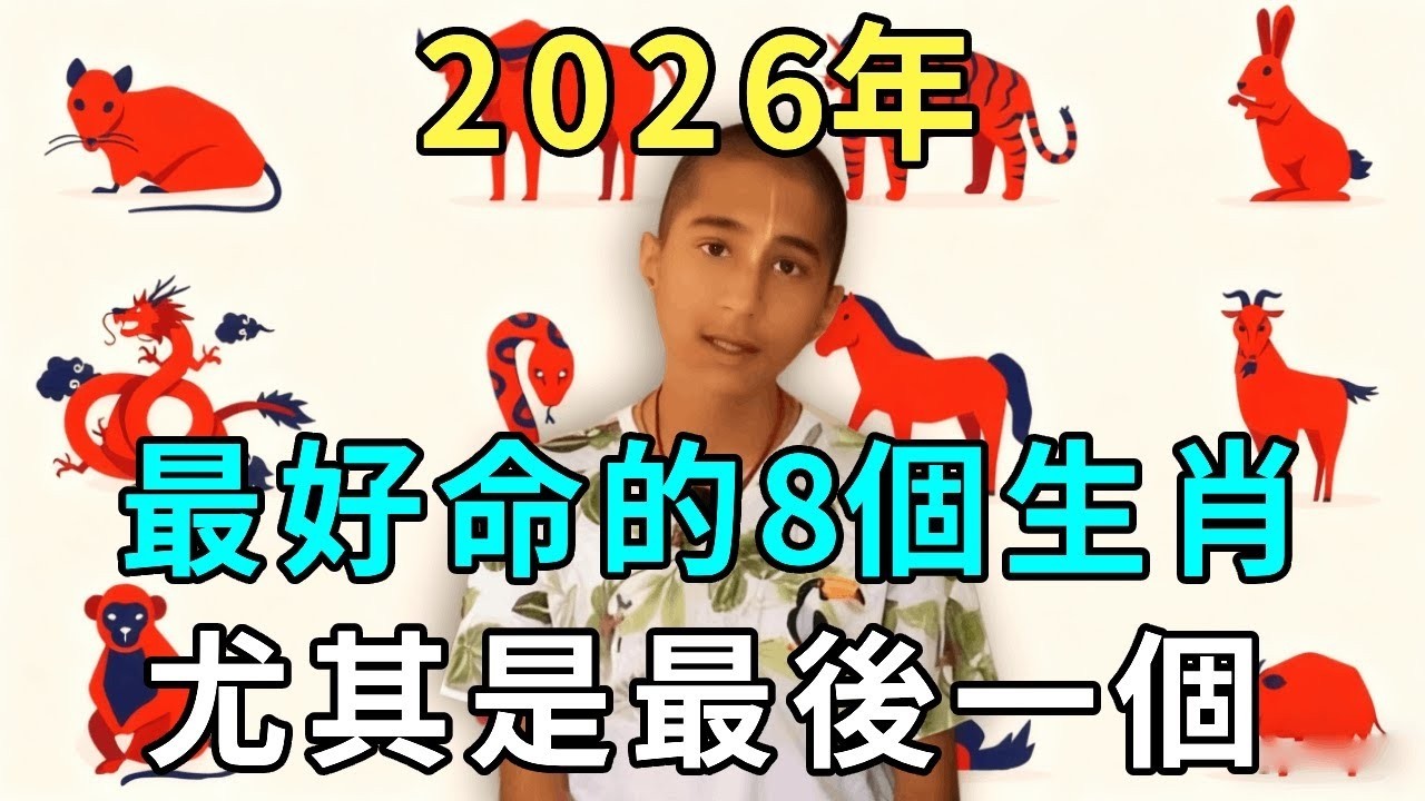 2026年最好命的8個生肖！都有老天爺保護！尤其是最後一個，有意外大財之喜，備好麻袋裝鈔票！一生大富大貴之命！｜禪悟修心 #財運 #生肖🔮