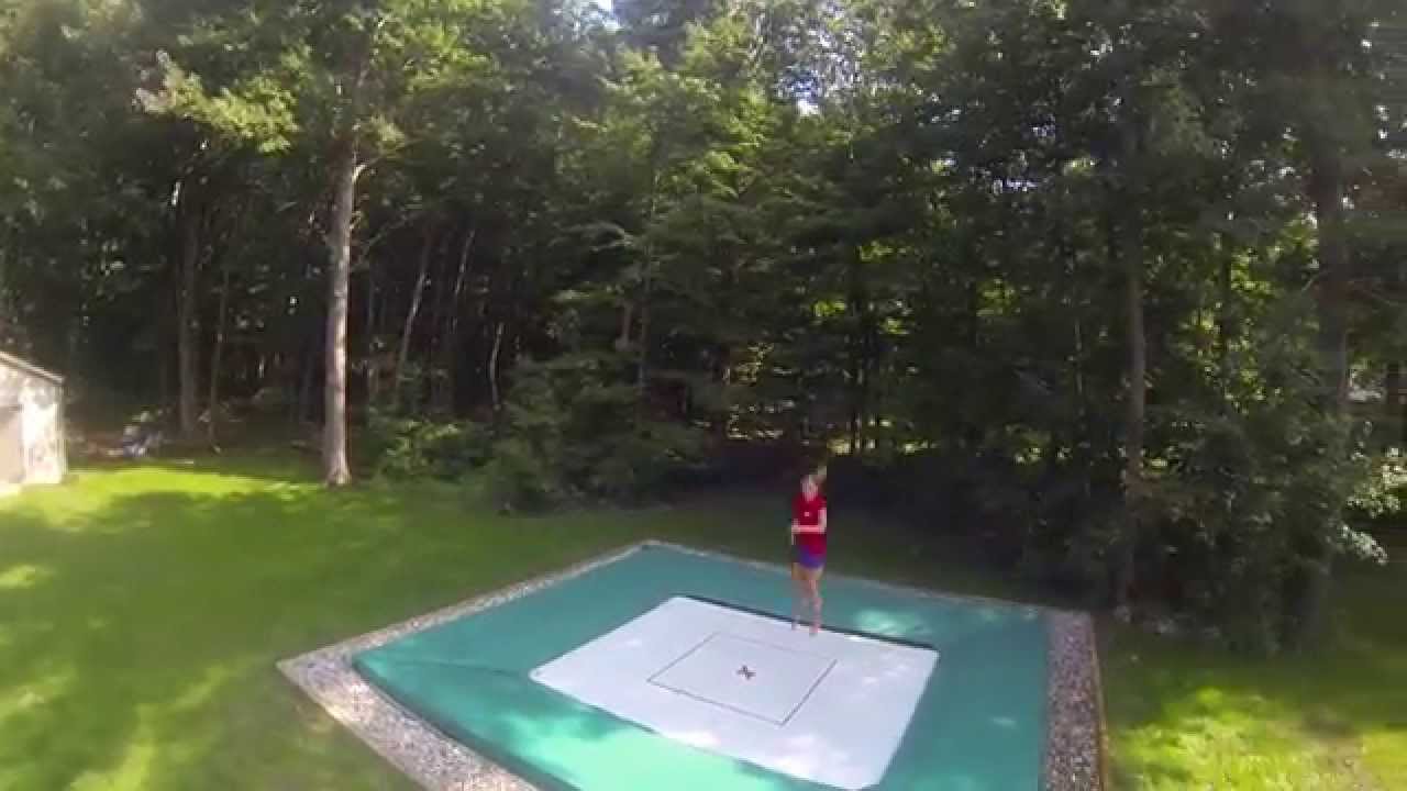 In-Ground MaxAir 10' x 12' Home Air Pro Super Trampoline Demonstration