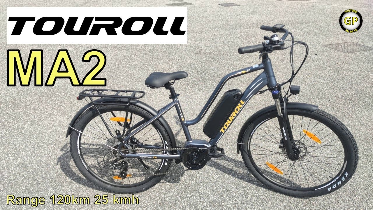 Электровелосипед TOUROLL MA2 250 Вт 36 В, запас хода 100км, скорость 25 км/ч, гидравлические тормоза