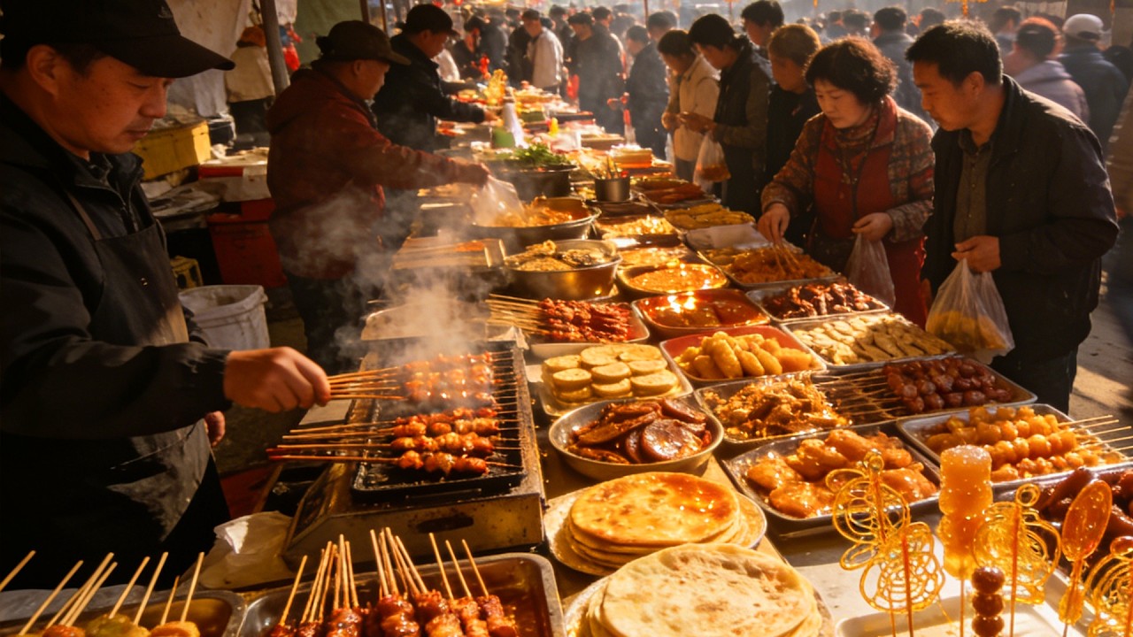 中国超级震撼的山东济南大集美食合集，真正的碳水狂欢！平价又好吃到飞起！两小时高清云逛蓝翔路大集 vs 民族大街早市 vs 仲宫大集，上百种美食数不胜数，烟火气直接拉满，一口就沦陷的山东味道！