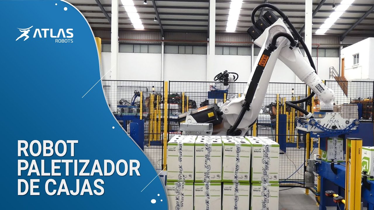 Incre&iacute;ble robot que apila cajas de manera autom&aacute;tica