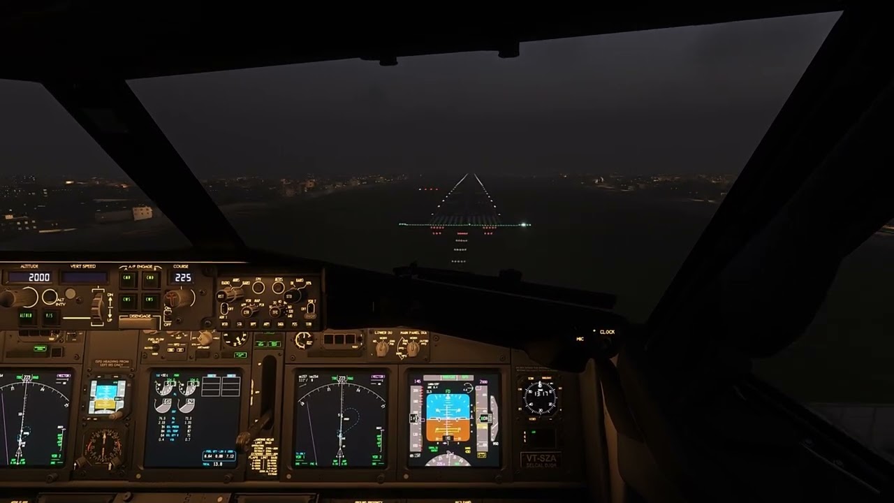 WINDY DUSK ARRIVAL | B737-800 | AHMEDABAD RWY 23 (ILS) | FSREALISTIC PRO | MSFS 2020