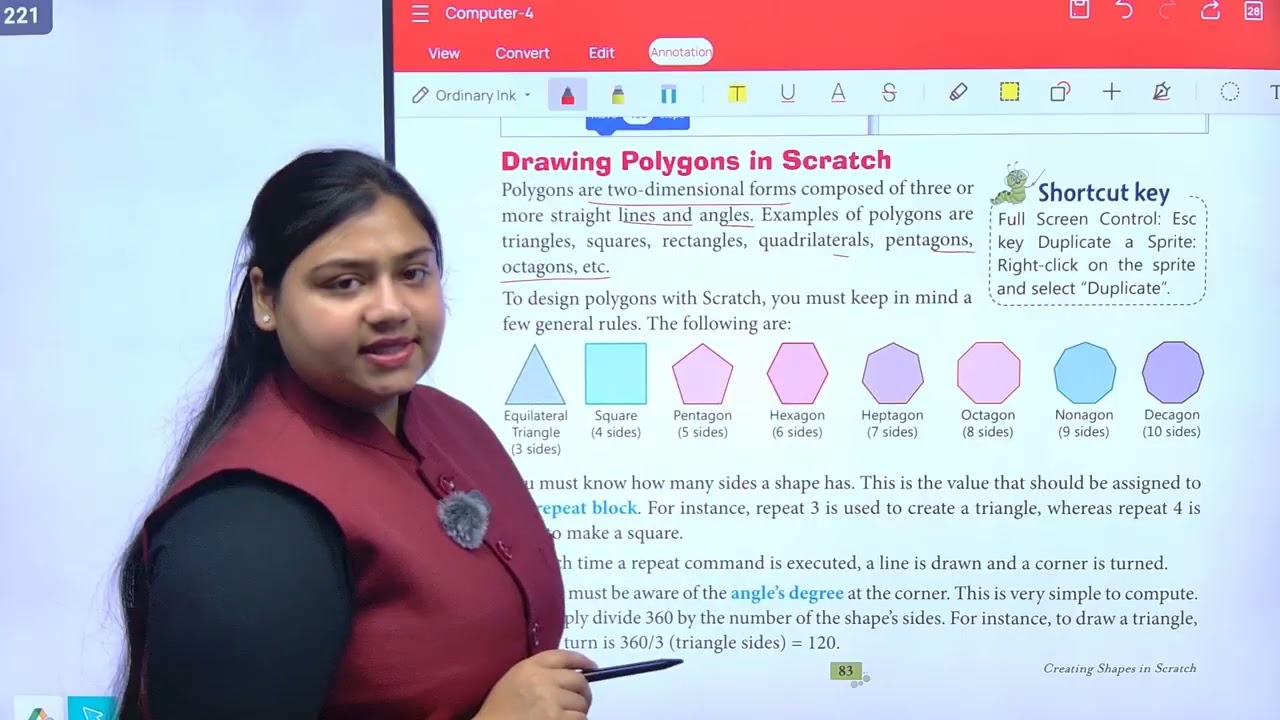 Computer | Class 4 | Creating Shapes in Scratch