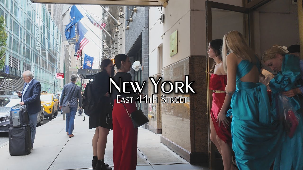 NYC Walking Tour 4K | East 44th Street | Midtown Manhattan