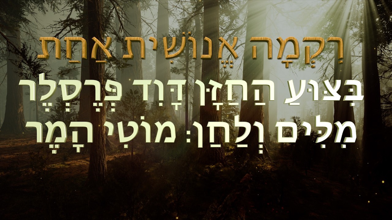 רִקְמָה אֱנוֹשִׁית אַחַת מִלִּים וְלַחַן: מוֹטִי הָמֶר   בִּצּוּעַ הַחַזָּן דָּוִד פְּרֶסְלֶר