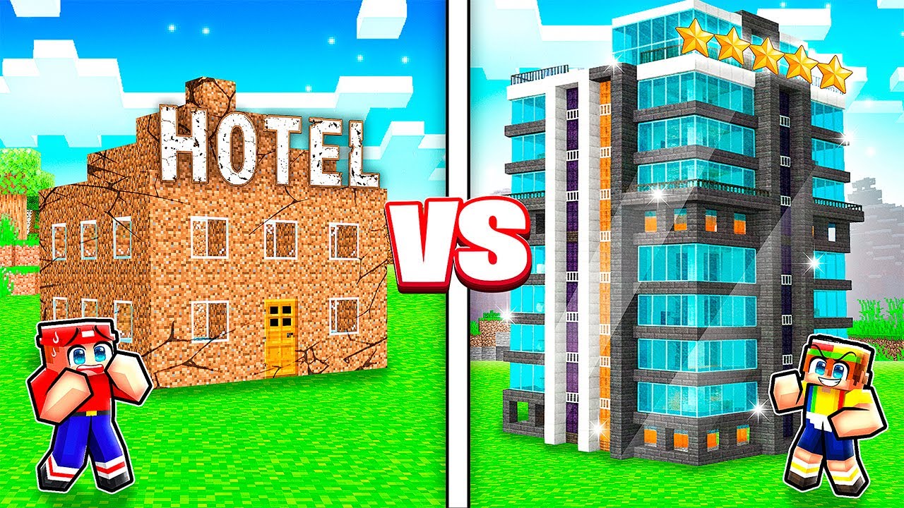 POOR vs RICH Minecraft Hotel Build Battle!