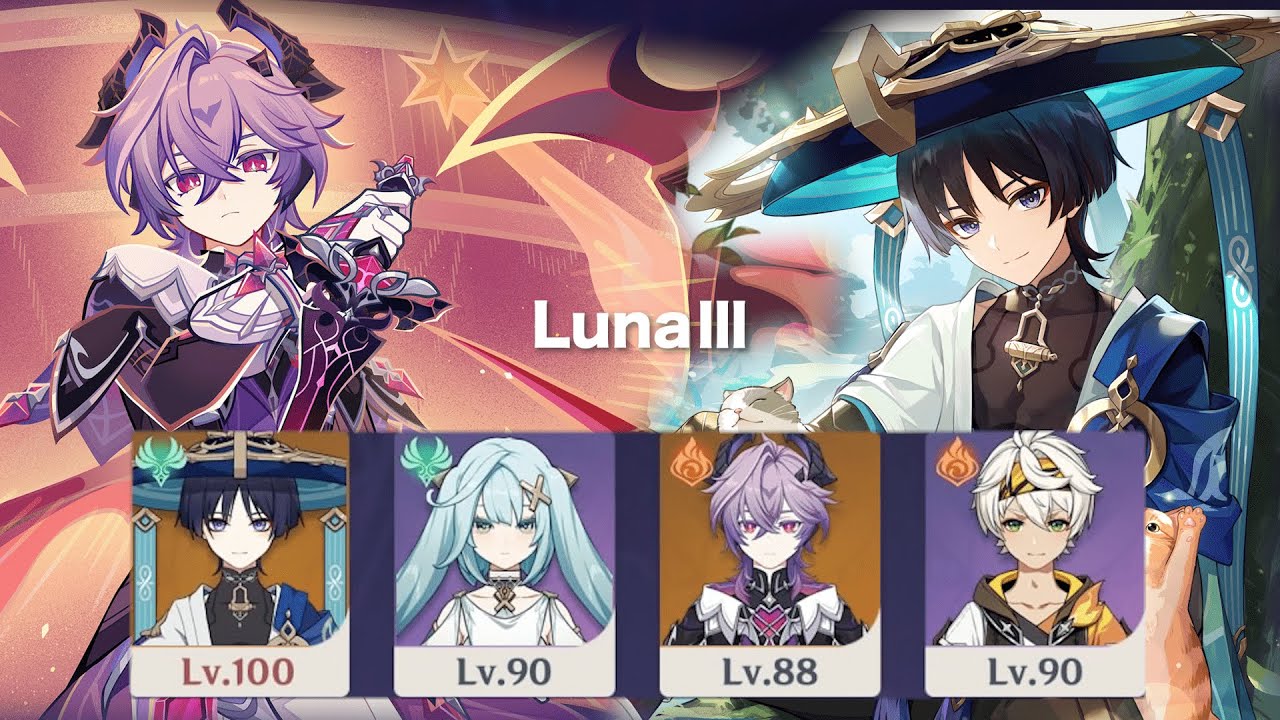【原神】放浪者&ドゥリンの新ハイパーキャリー編成のみで攻略｜螺旋12層 Luna3【Genshin Impact】