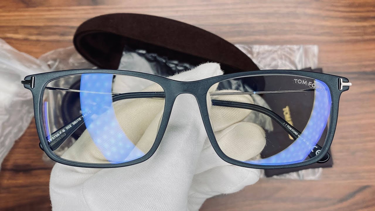 Xship.vn: Tom Ford Blue Light Block Rectangular Men Eyeglasses FT5758-F-B 002 56