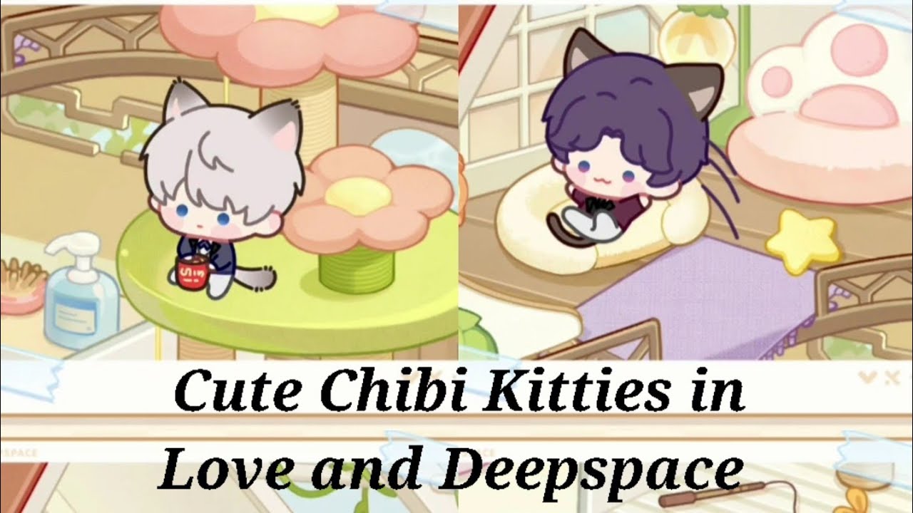 Cute chibi in Love and Deepspace Yes Cat Caretaker event