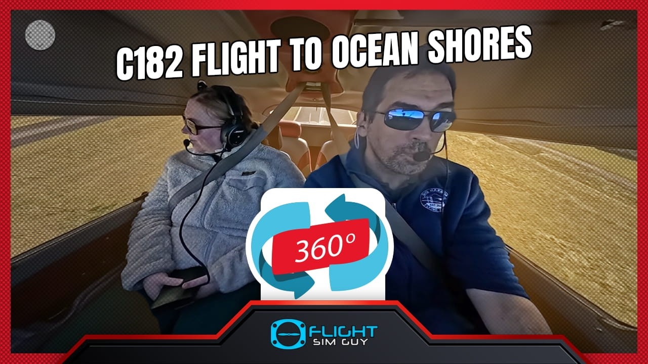 VR 360 Cam C182 Flight to Ocean Shores