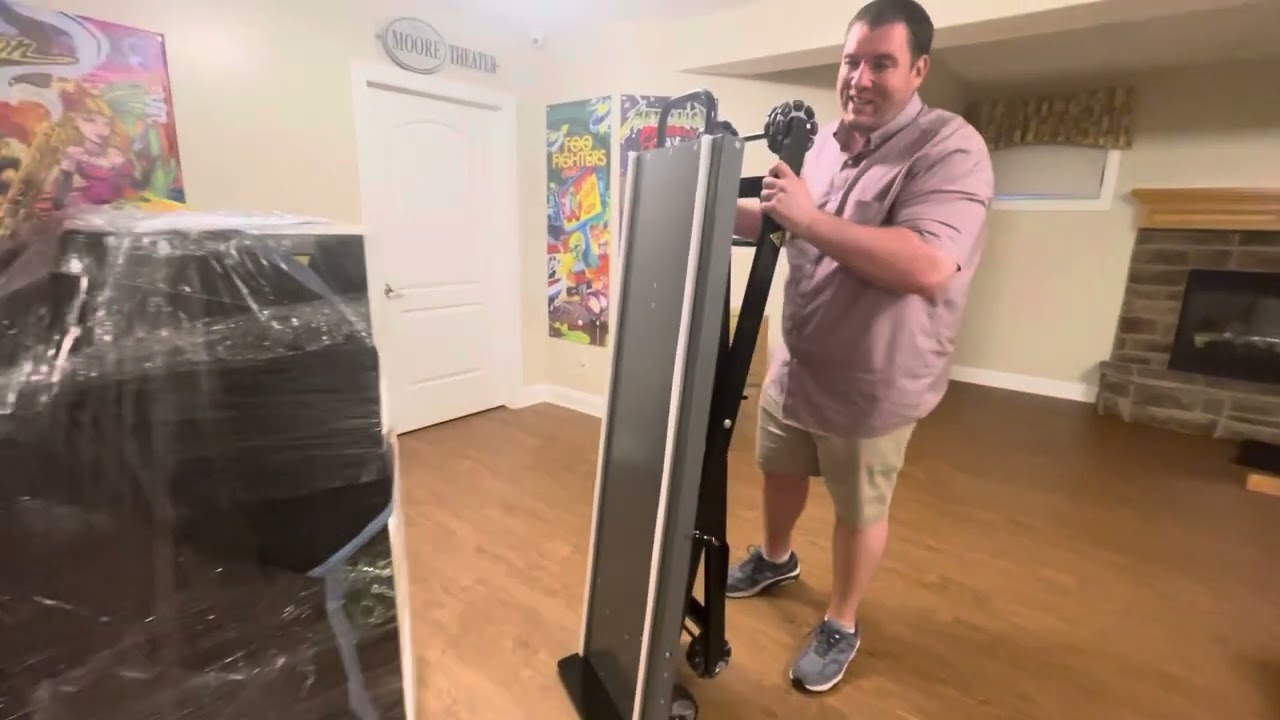 My new Escalera Tilt & Truck Lift Table for pinball machines Flip N’Out Pinball