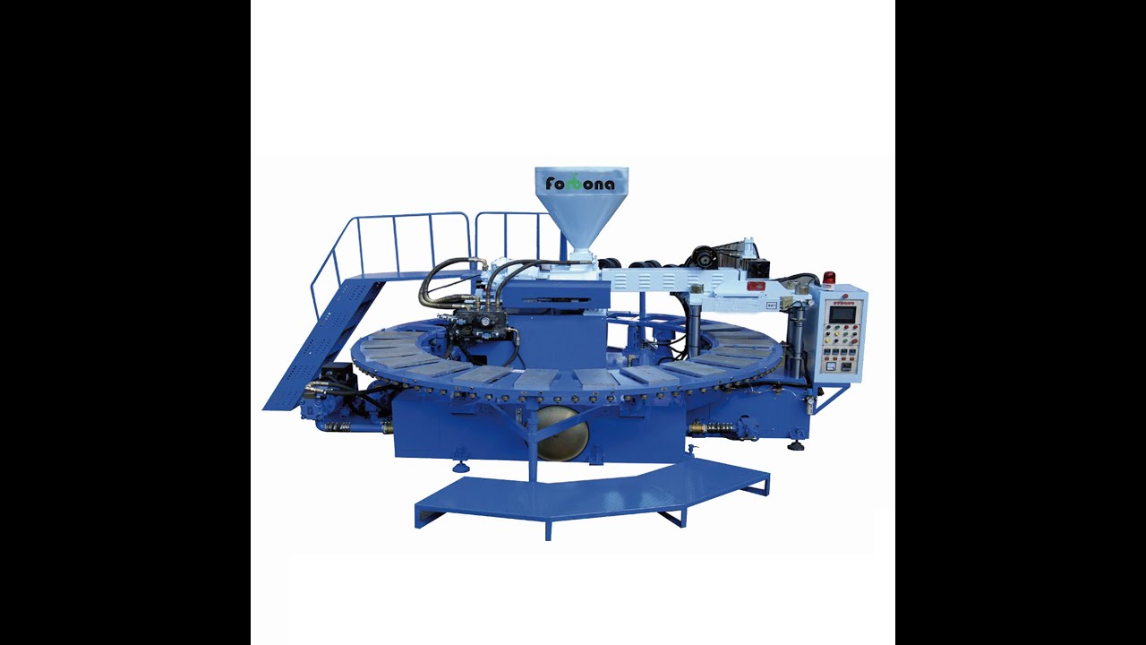 AUTOMATIC ROTARY TYPE PVC/TPR SHOES AIR BLOWING INJECTION MOULDING MACHINE