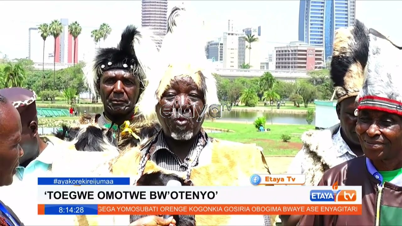 Gusii elders storm the British Embassy demanding the head of Gusii warrior, Otenyo Nyamaterere