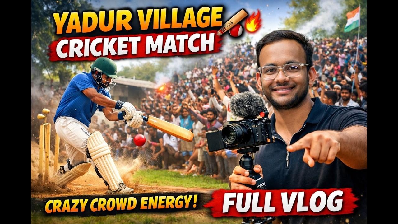 YADUR VILLAGE CRICKET MATCH 🏏🔥 | CRAZY CROWD ENERGY | FULL VLOG