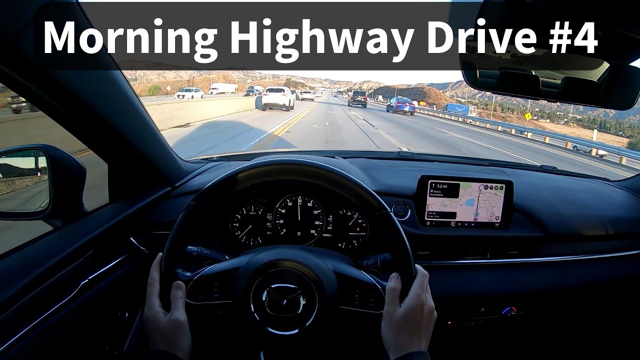 1 Hour Morning Highway Drive for Sleep, ASMR, Relaxing #4