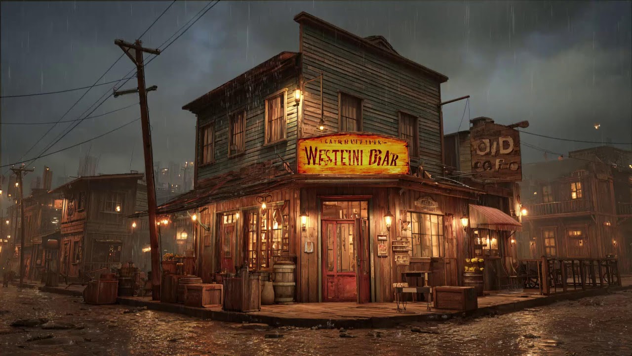Midnight Rain At The Western Saloon • Slow Lofi Beats