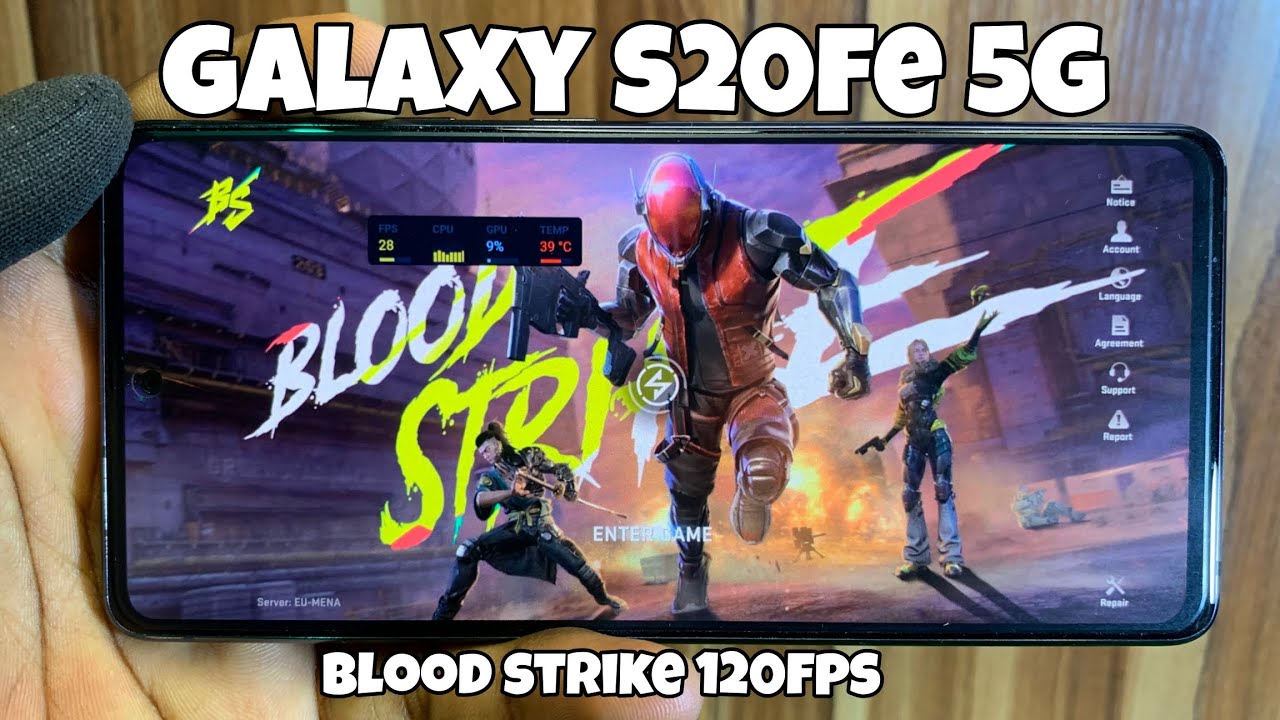 Blood strike test on galaxy S20fe 5g in 2025 - 120fps test