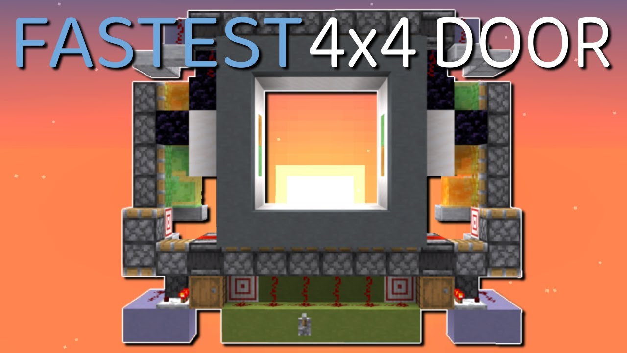 Minecraft: The BEST 4x4 Piston Door! [Easy]