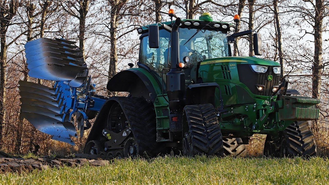 4 Track Deere | John Deere 6215R  with Zuidberg tracks | Ploughing 2018