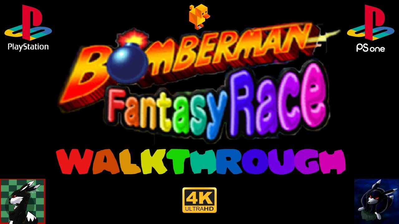 Bomberman Fantasy Race (US) (1999) 100% Walkthrough (Purchasing Everything) - PS1/DuckStation 4K-UHD