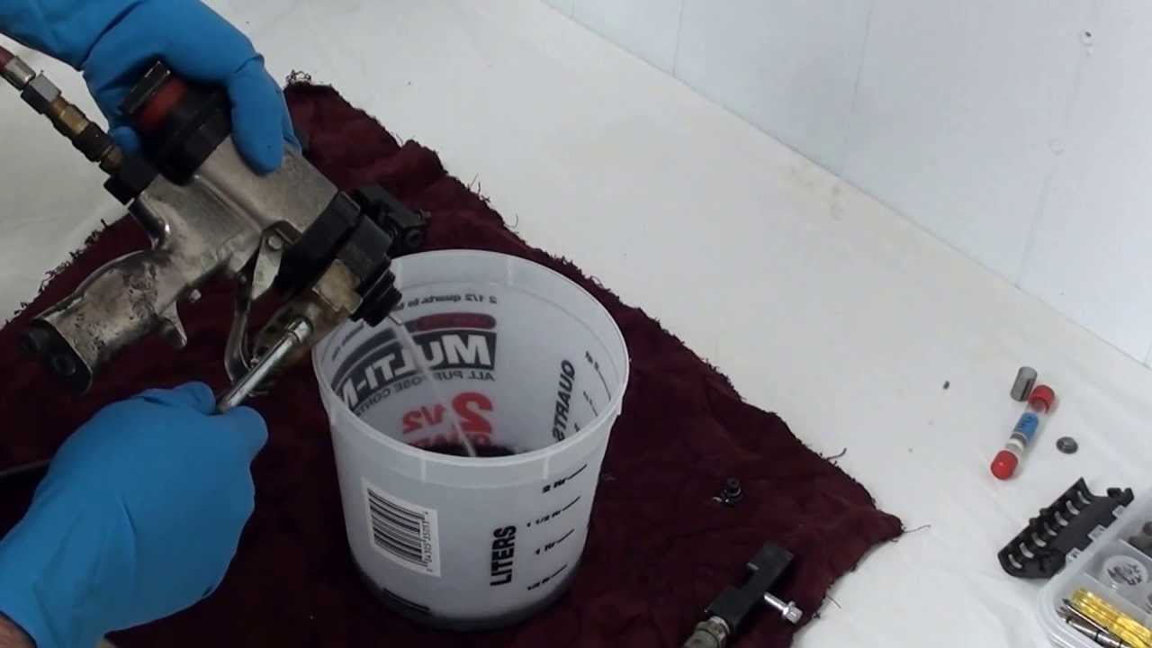 Solvent Flushing the MP Fusion Gun After a Days Spray Work