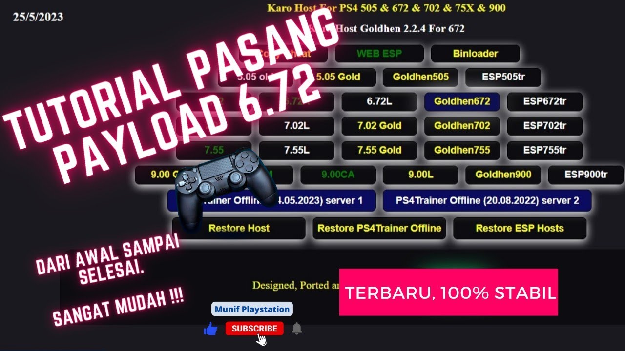 Tutorial pasang payload 6.72 GOLDHEN PS4 || Stabil dan sangat mudah bagi pemula