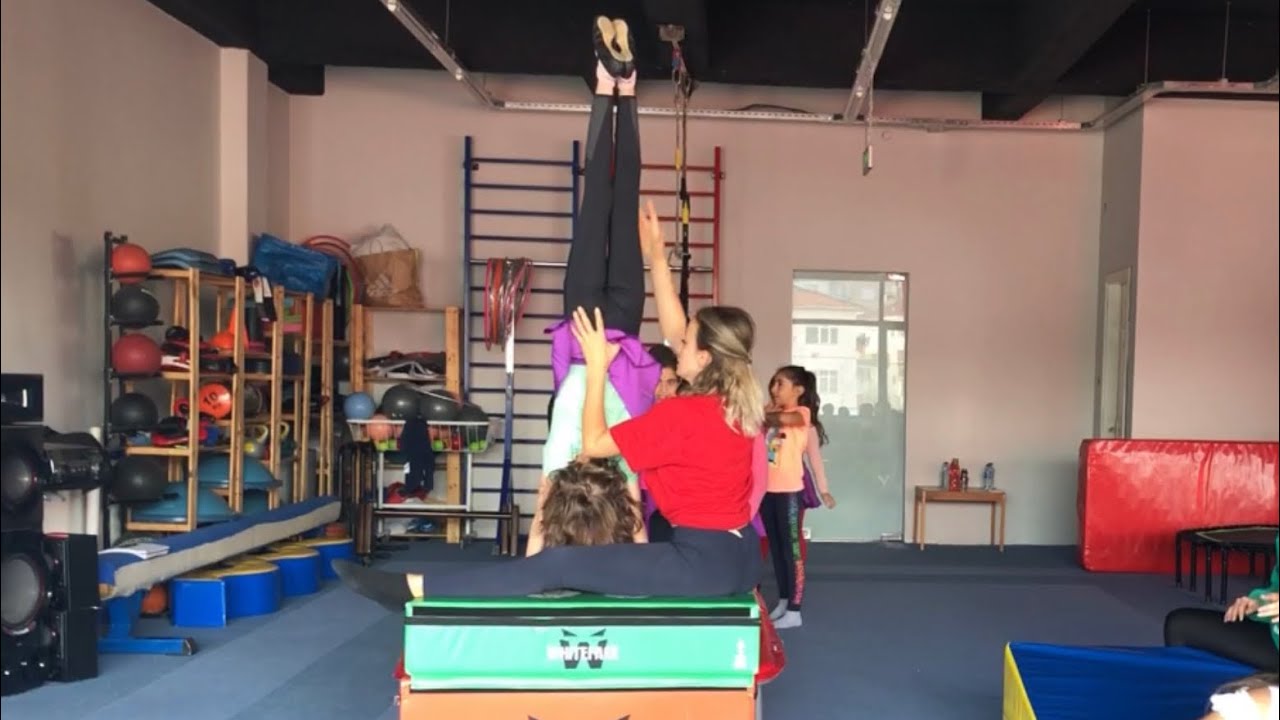 Cimnastikte Trambolinden amut nasıl yapılır / 6 yaş ve üstü cimnastik Gymnastics training for kids