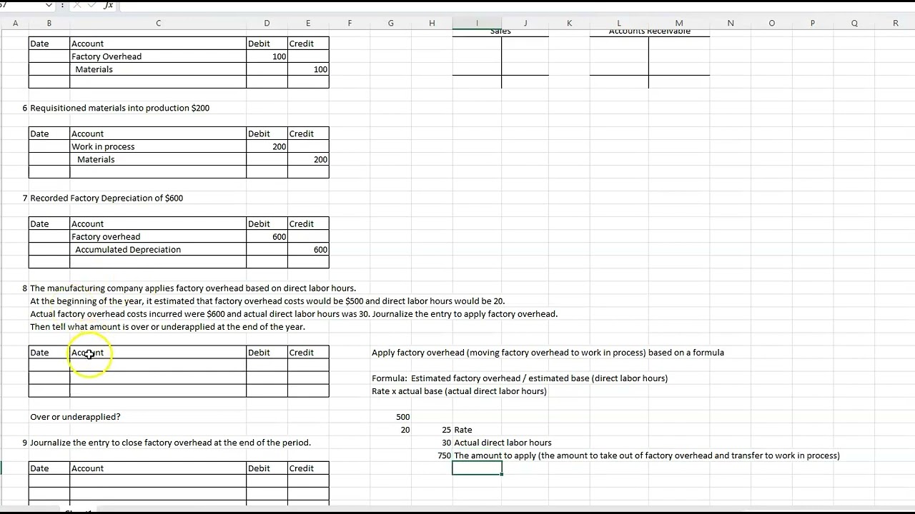 Job Order Cost Journal Entries Walk Through 2