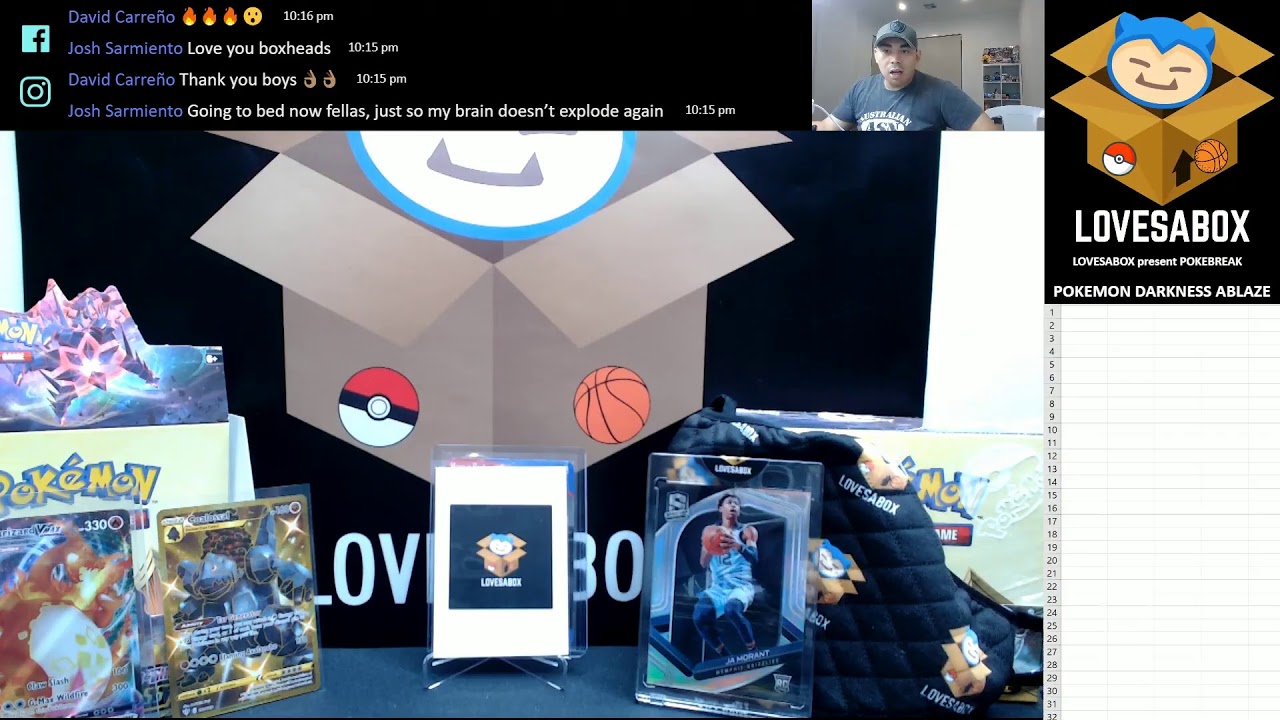 LOVESABOX present Pokemon Darkness Ablaze Booster Box Opening | Personal Break for my man TPC 🔥❤