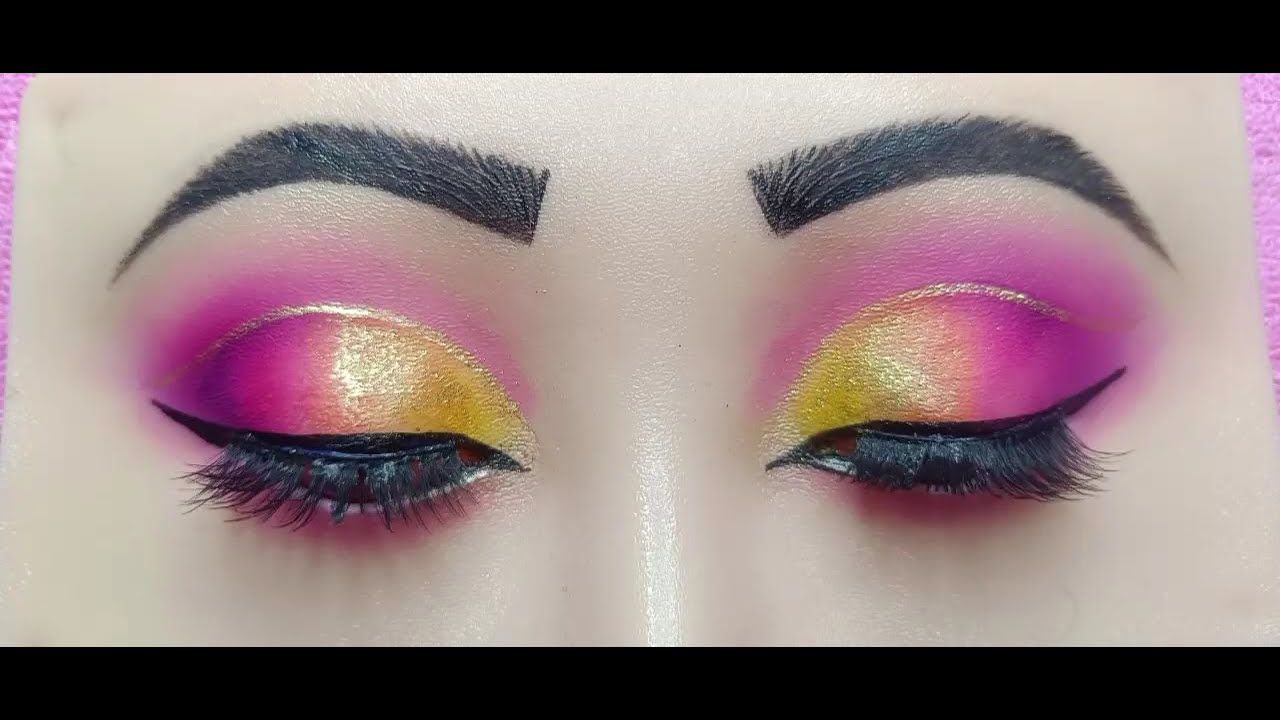 Haldi eye makeup seekhe Aamna makeup artist ke sath bilkul easy tarike se #step by step 