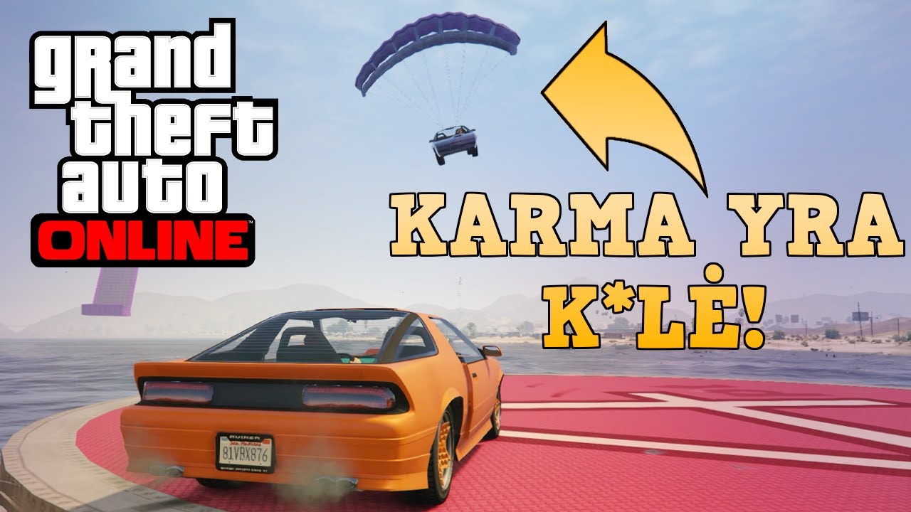 Edvisss Žaidžia - GTA Online #31 Karma yra K*LĖ! xD