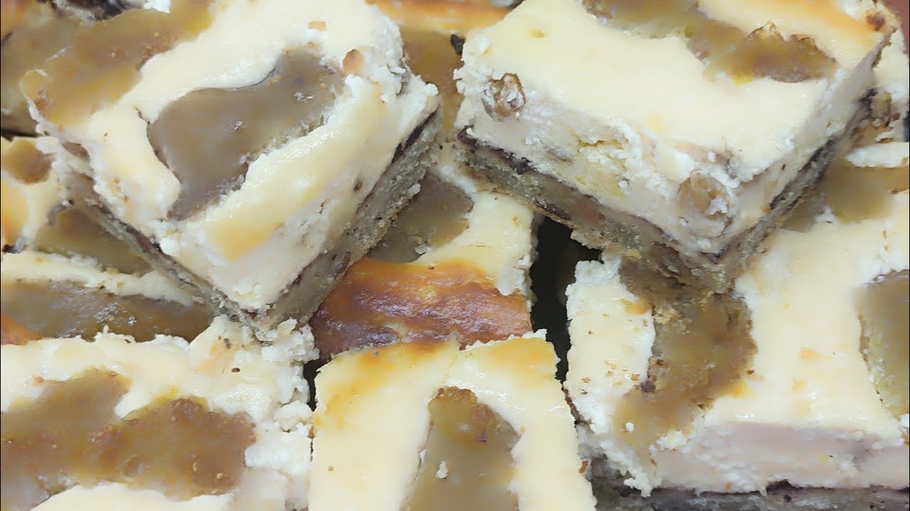 Творожной пирог с инжиром, орехами и изюмом! Вкусно, красиво и очень аппетитно !