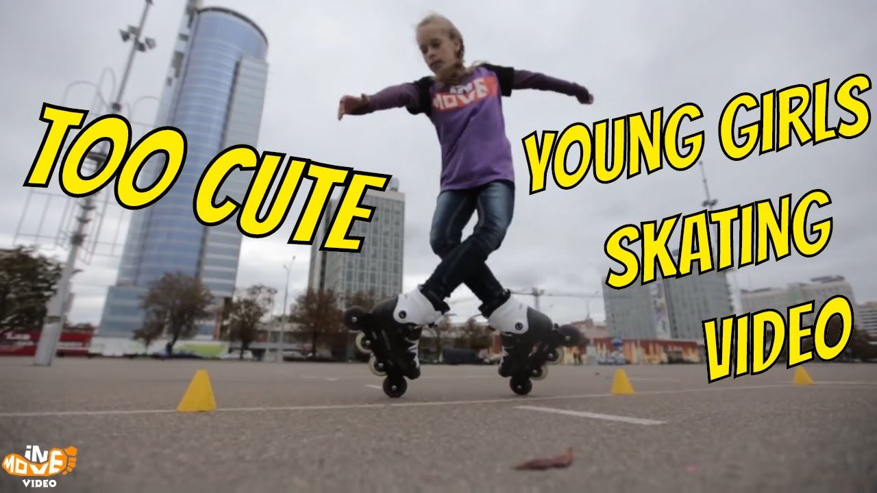 Amazing girls Freestyle Slalom on inline skates