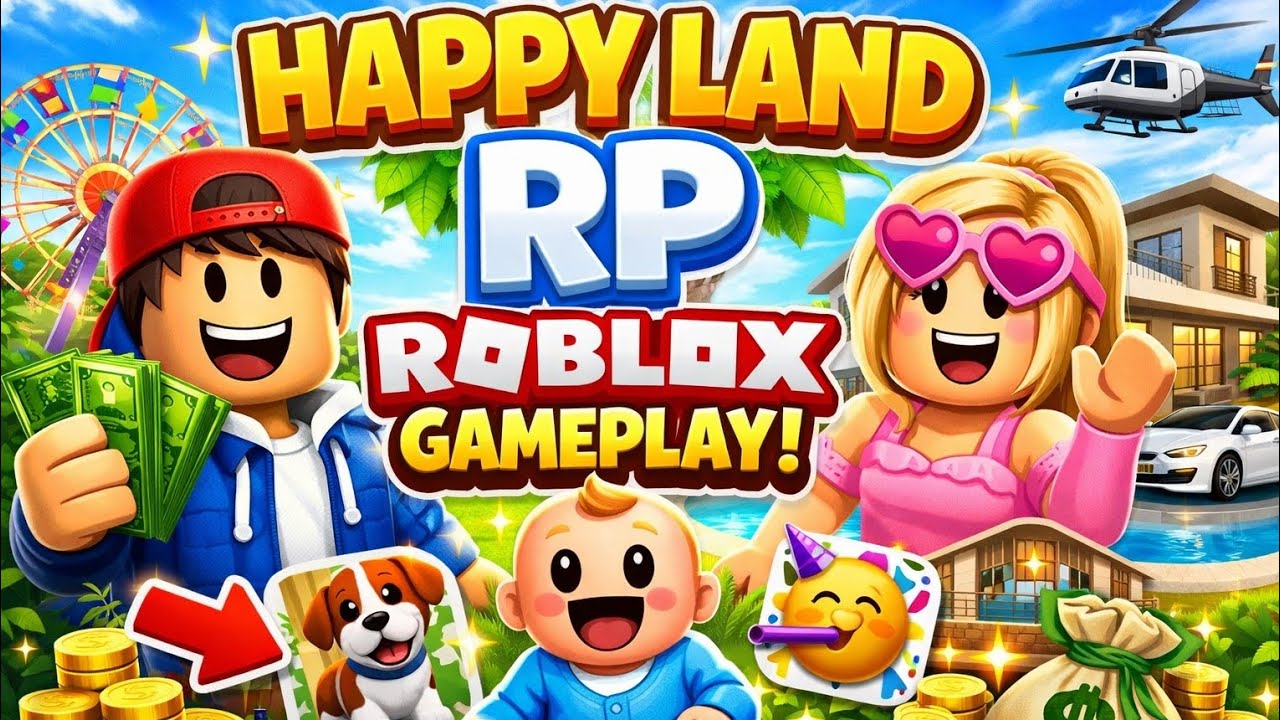 The Happy Land RP City In Roblox ✨🎮💫 #roblox #newgameinroblox #cargame #epicrobloxindia