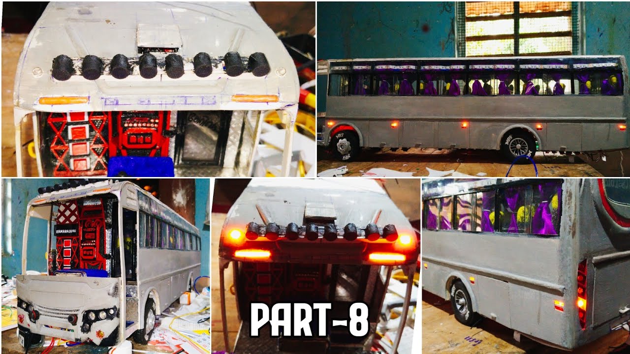 Miniature bus making | Part-8 | KRISHNANS CREATIONS |