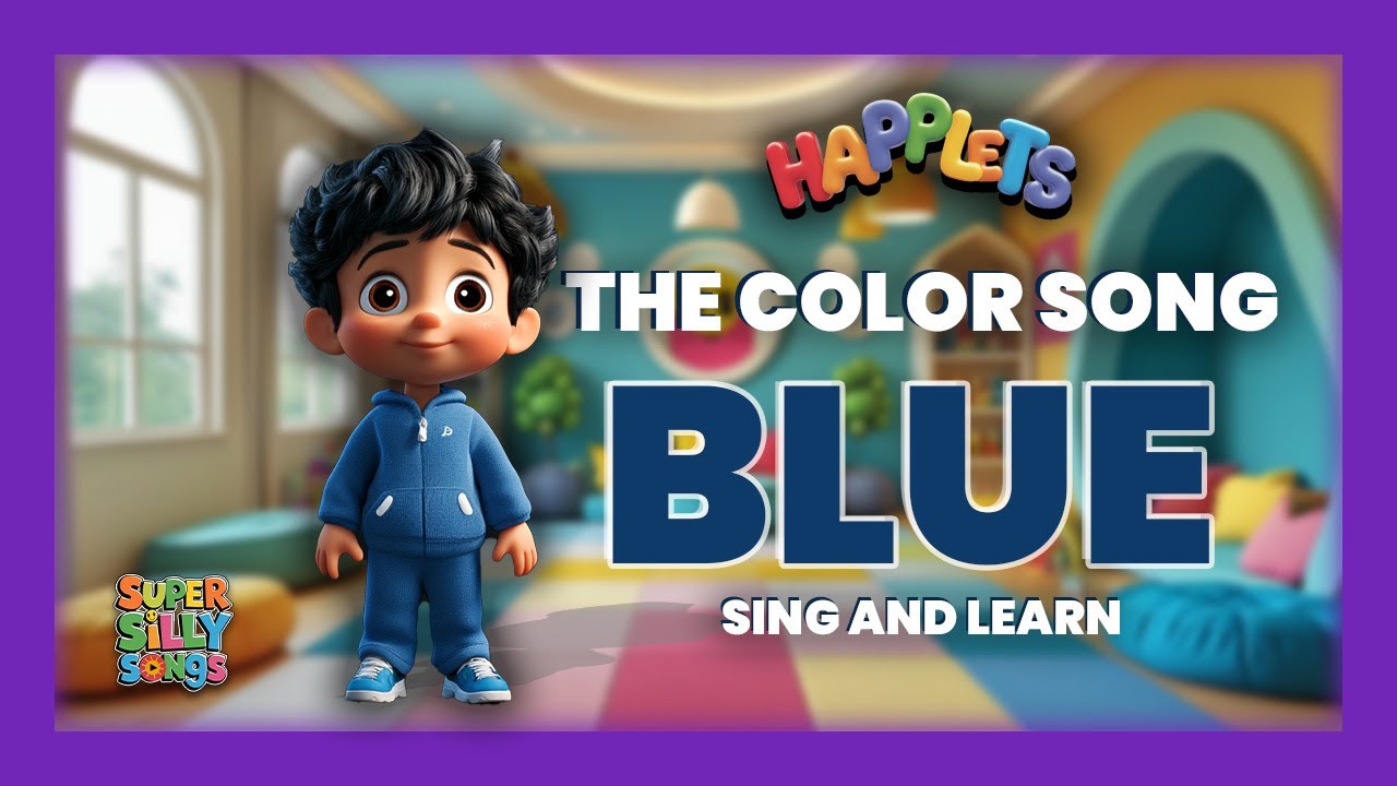 📘💙 Learning Blue with Me | Kids Sing and Learn | The Happlets 💙📘