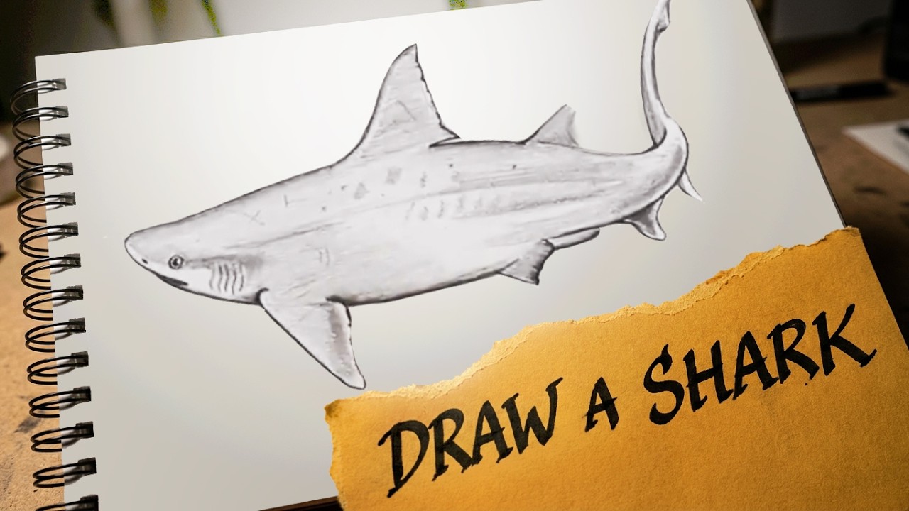 How to Draw a Shark - Sandbar Whaler  (Intermediate)