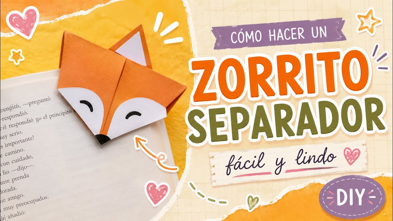 Como hacer un zorrito separador de libros de origami.