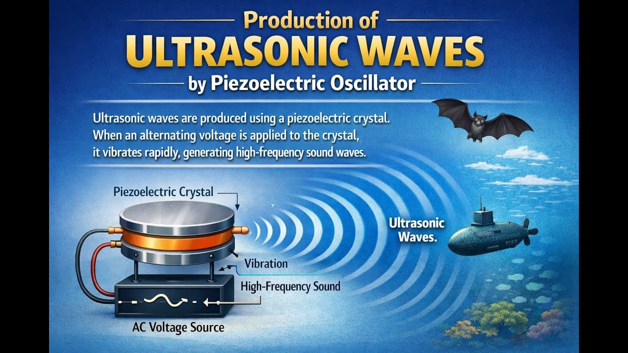 Piezoelectric Oscillator Method | Production of Ultrasonic Waves | Engineering Physics