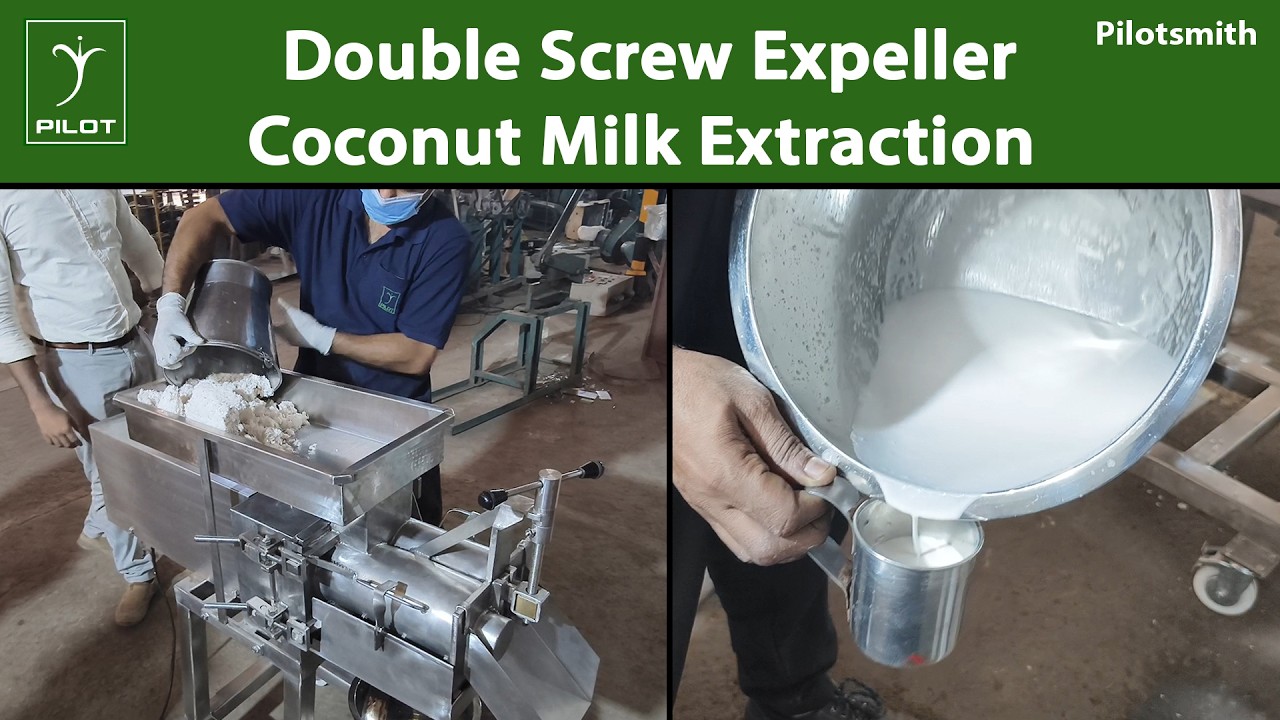 Coconut Milk Extraction in Coco Milker | Double Screw Expeller
