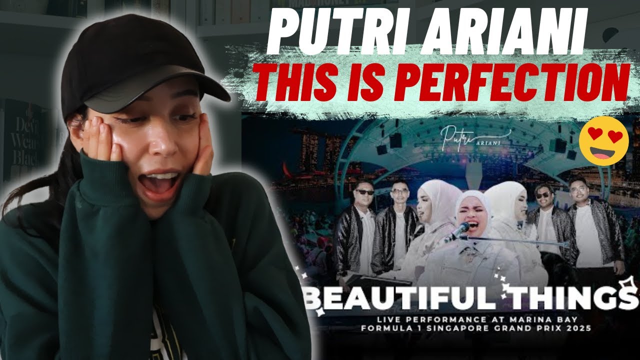 Putri Ariani — Beautiful Things Reaction | ПРЯМОЙ ЭФИР НА СТАДИИ F1 SINGAPORE