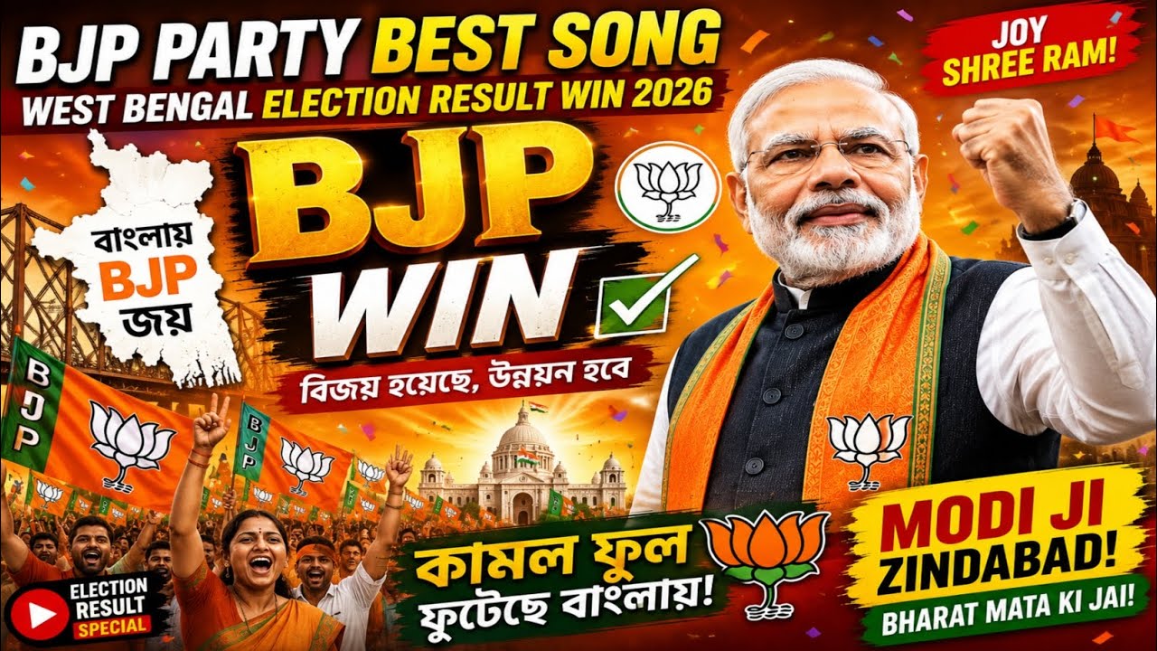 🔥 West Bengal BJP Election Result Win Song 2026 🚩 | Bangla BJP DJ Song | Modi Ji Zindabad