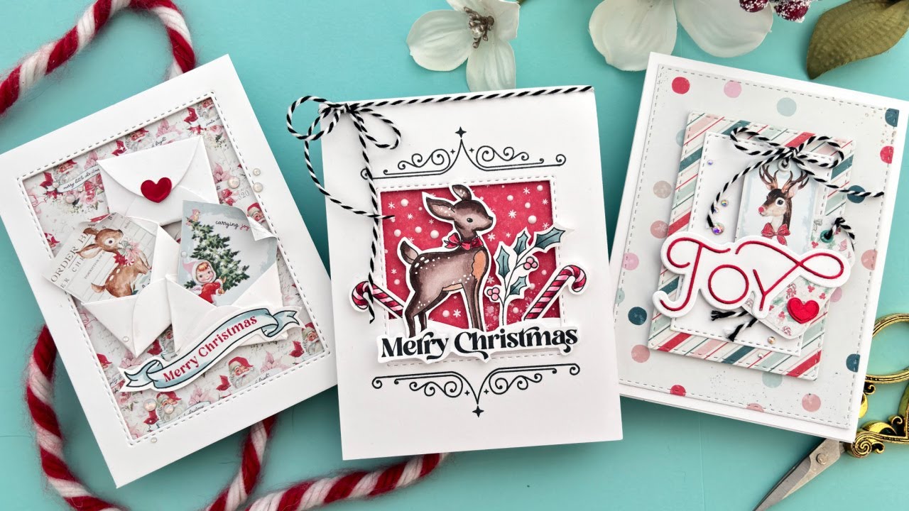3 Cards with Simon Says Stamp November 2024 Card Kit - Christmas Cheer