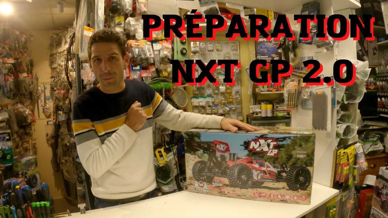 Préparation TT 1/8 NXT GP 2.0 hobbytech et démarage