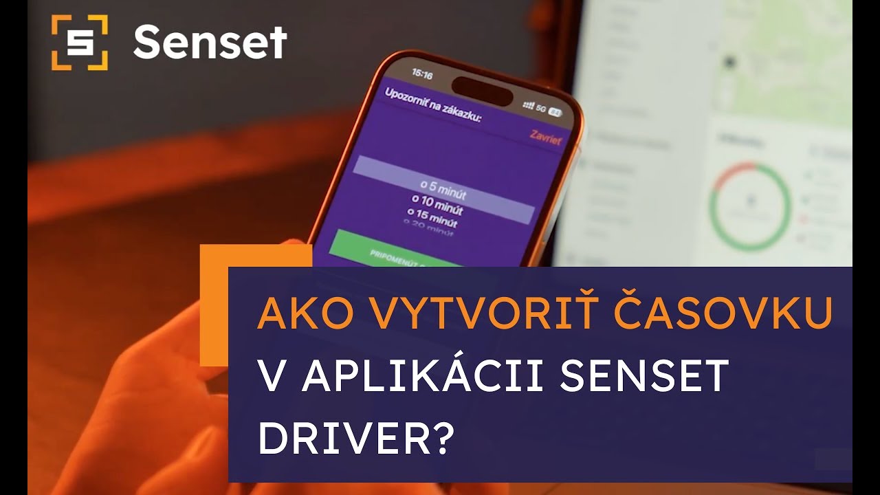 Ako vytvoriť časovú objednávku v aplikácii Senset Driver?📲
