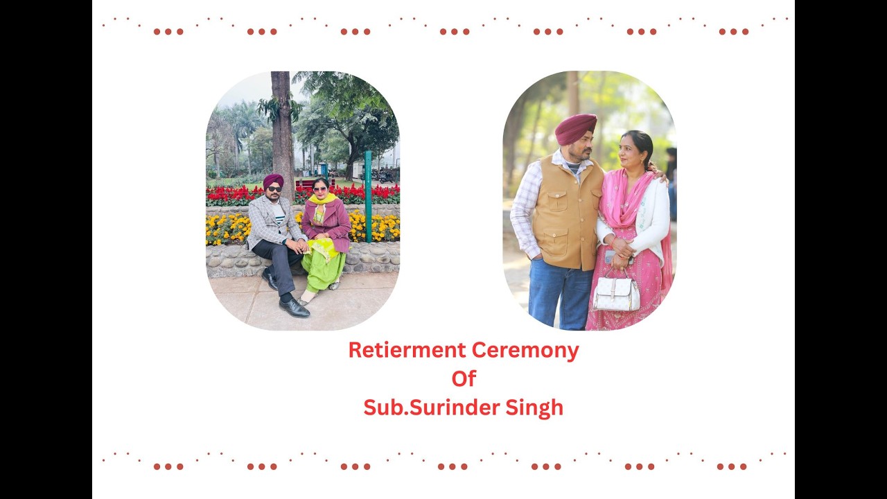Live Retierment Of Sub Surinder Singh From New Kalpna Photography Mob. 95924-67853 & 99147-45717
