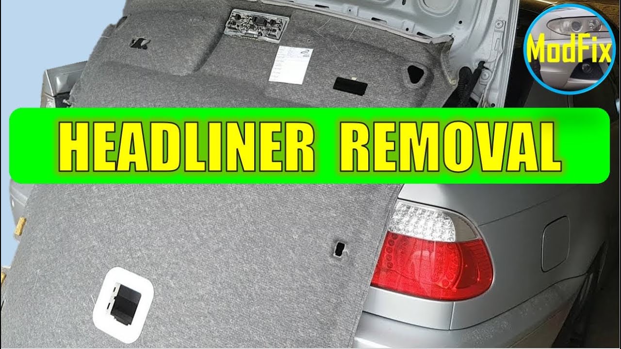 Headliner Removal BMW 3 Series E46 330ci - Weight Reduction - Headroom For Helmet